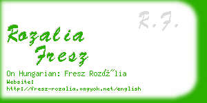 rozalia fresz business card